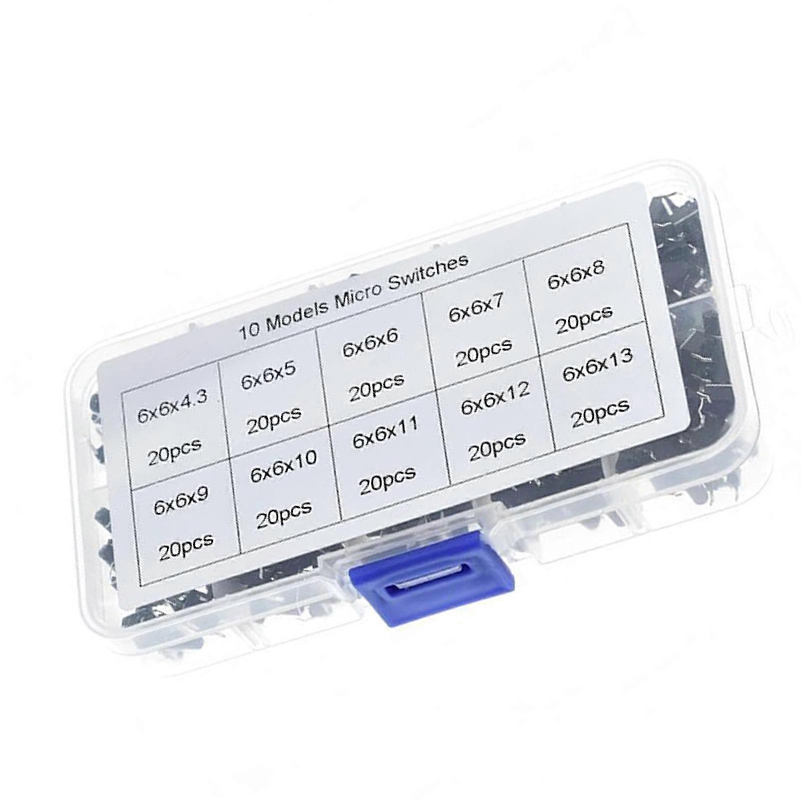 100/200Pcs Easy Installation Vertical Switcher Button Tact Tactile Push Button Switcher Kit Height Industrial Multicolor