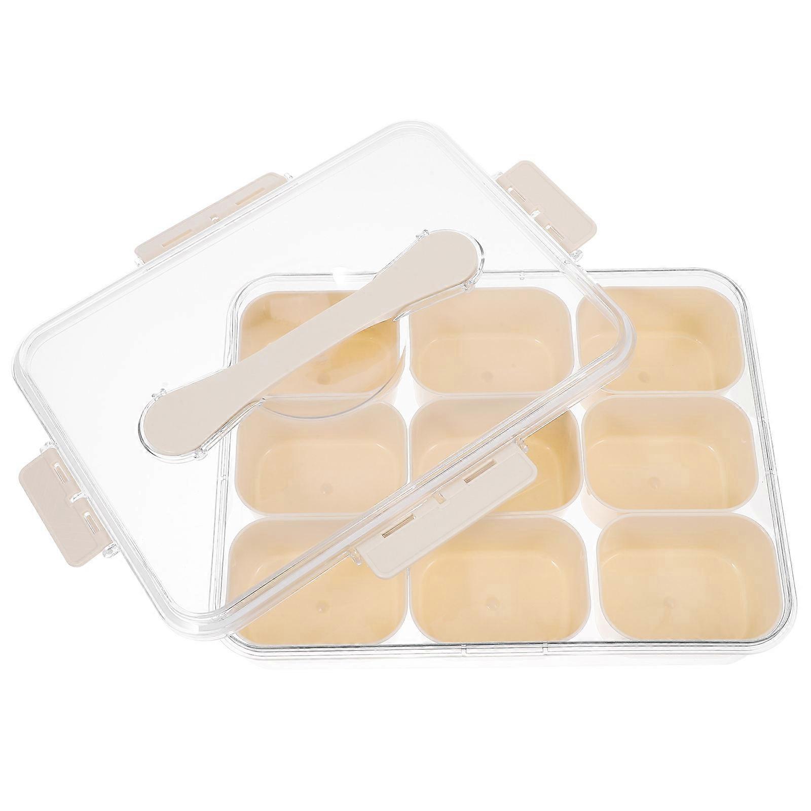 Seasoning Box Keeper Vegetable Storage Container for Fridge Use 9-Compartment