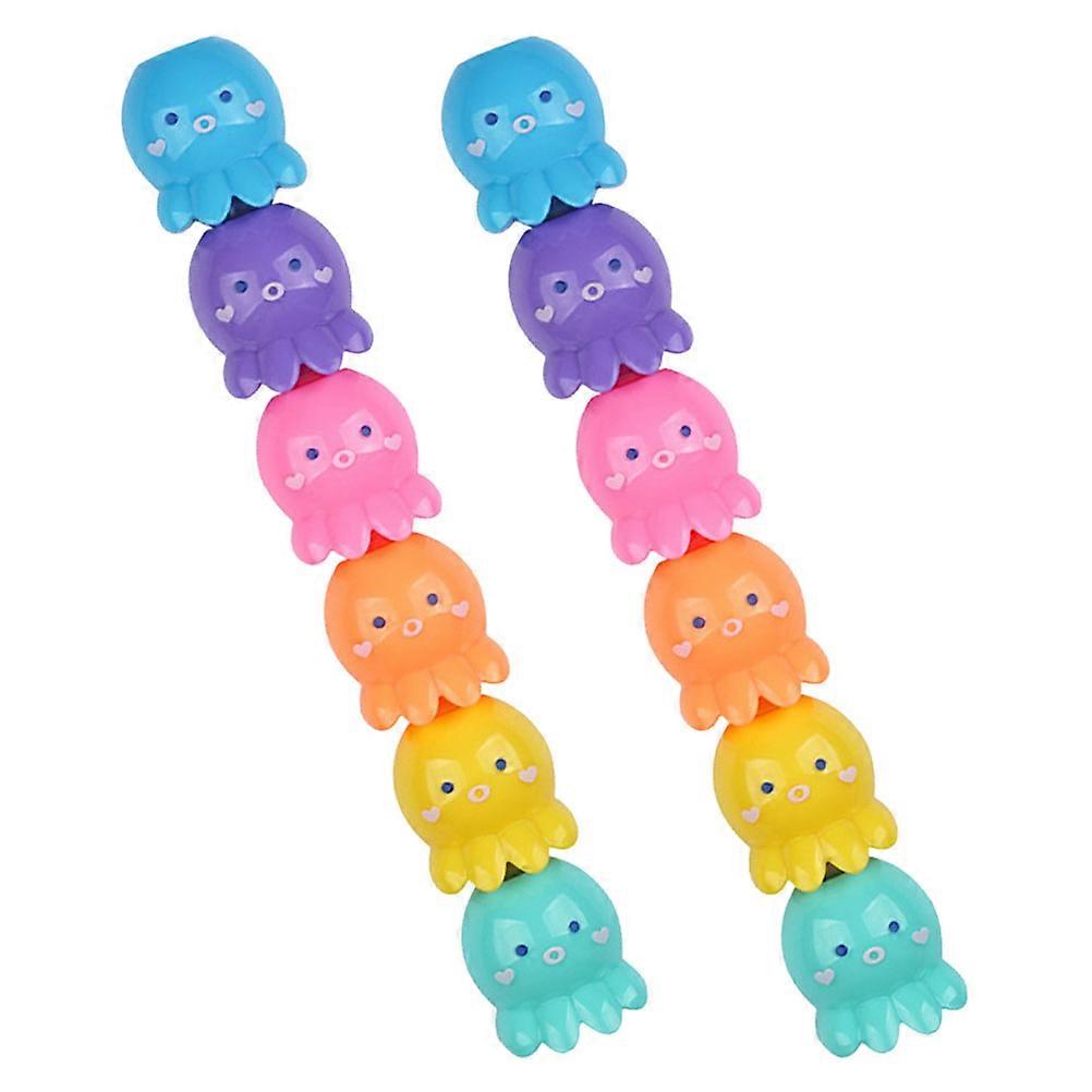 Fluorescent Octopus Highlighters for Students 2Sets Cute Marker Pens