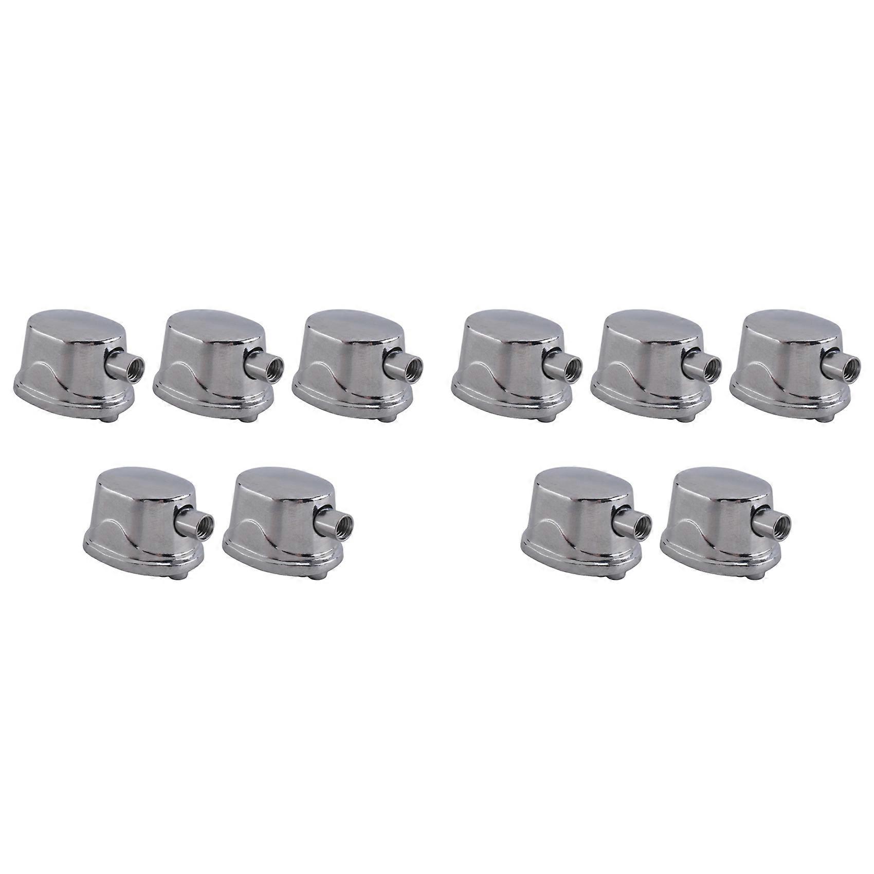 10PCS Silver Alloy Drum Kit Rectangular Claw Hook Lug Single End Drum Percussion Accessory Replacement Parts