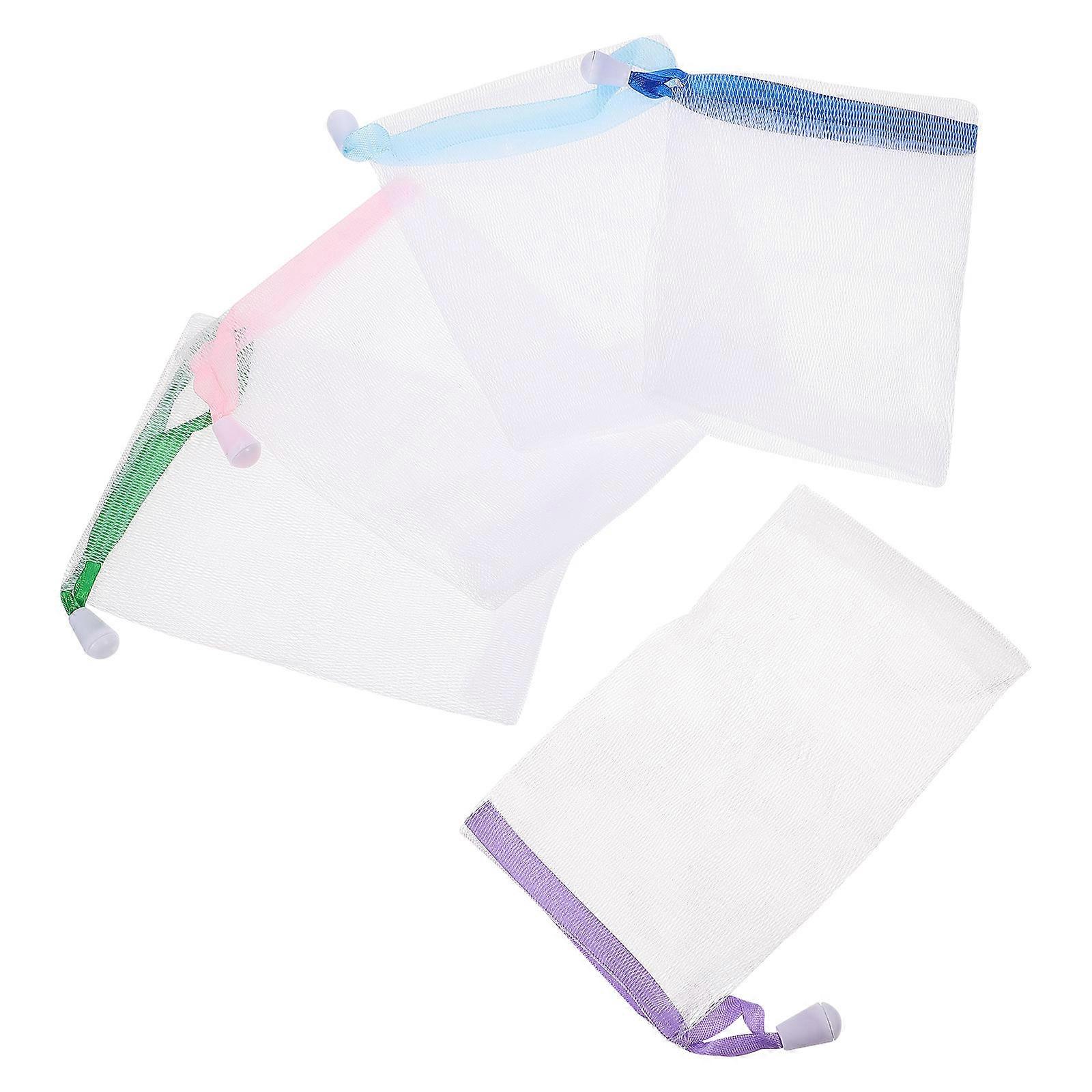 Soap Drawstring Foaming Net Prolong Soap Life Bathing Tool 15.5X10.5X0.2CM 20Pcs
