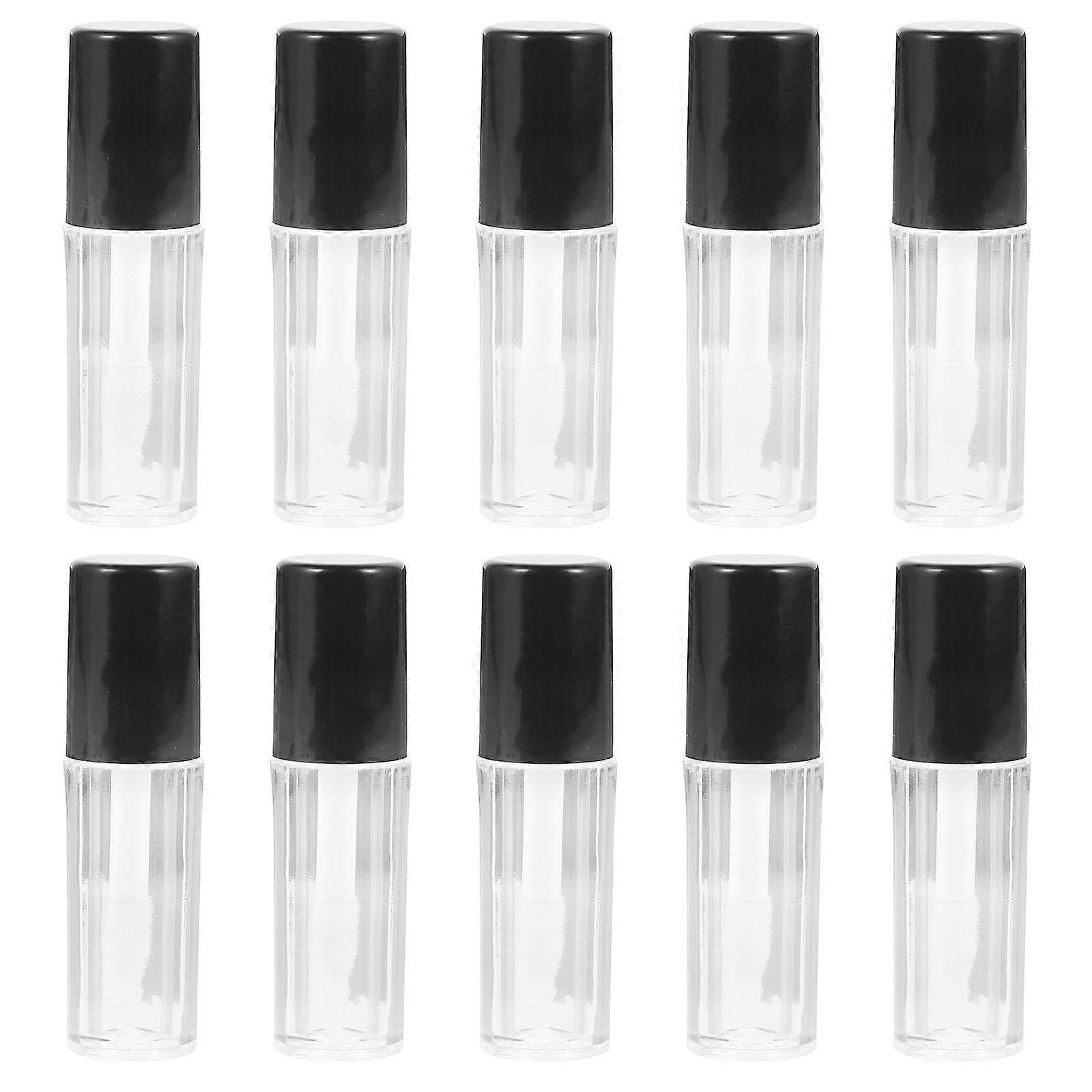 Lip Gloss Tubes Small Lip Gloss Tubes for Storage Use 10Pcs Black Cap