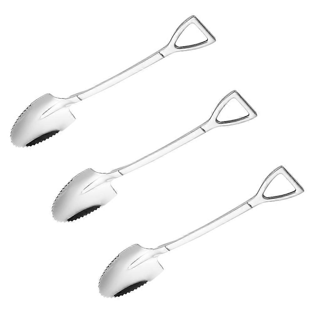 Stainless Steel Serrated Edges Fruit Spoon for Scraping 3Pcs Set
