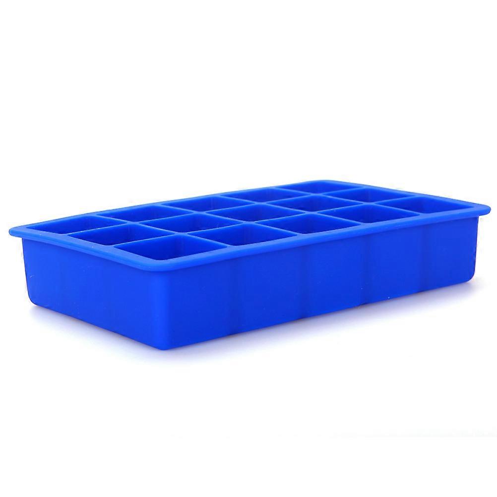 Ice Cube Cake Mold Silicone for Ice Making Use 15 Cavities Blue Mold