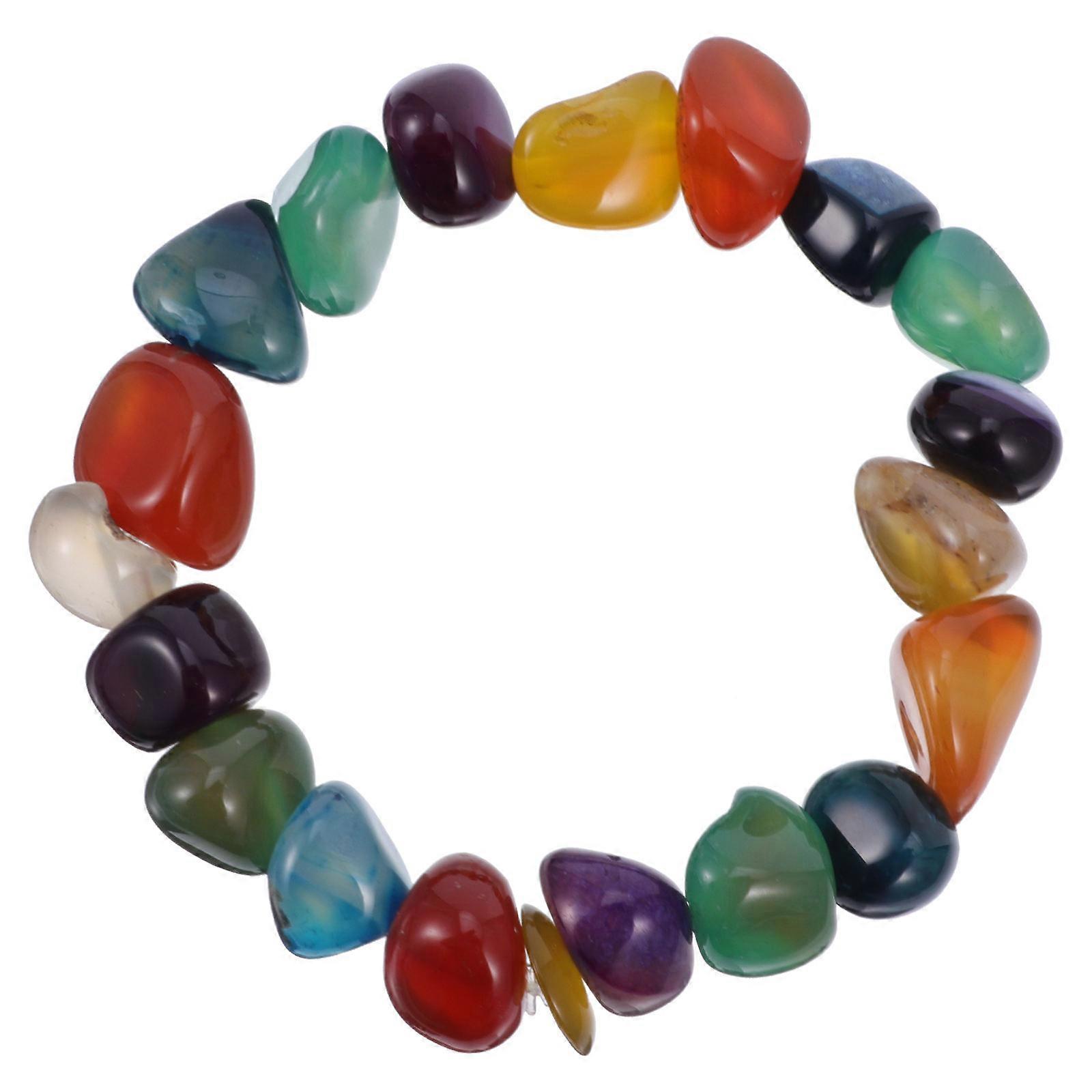 Natural Stone Bracelet Chic Design Party Wear Multi-Colored 1Pair