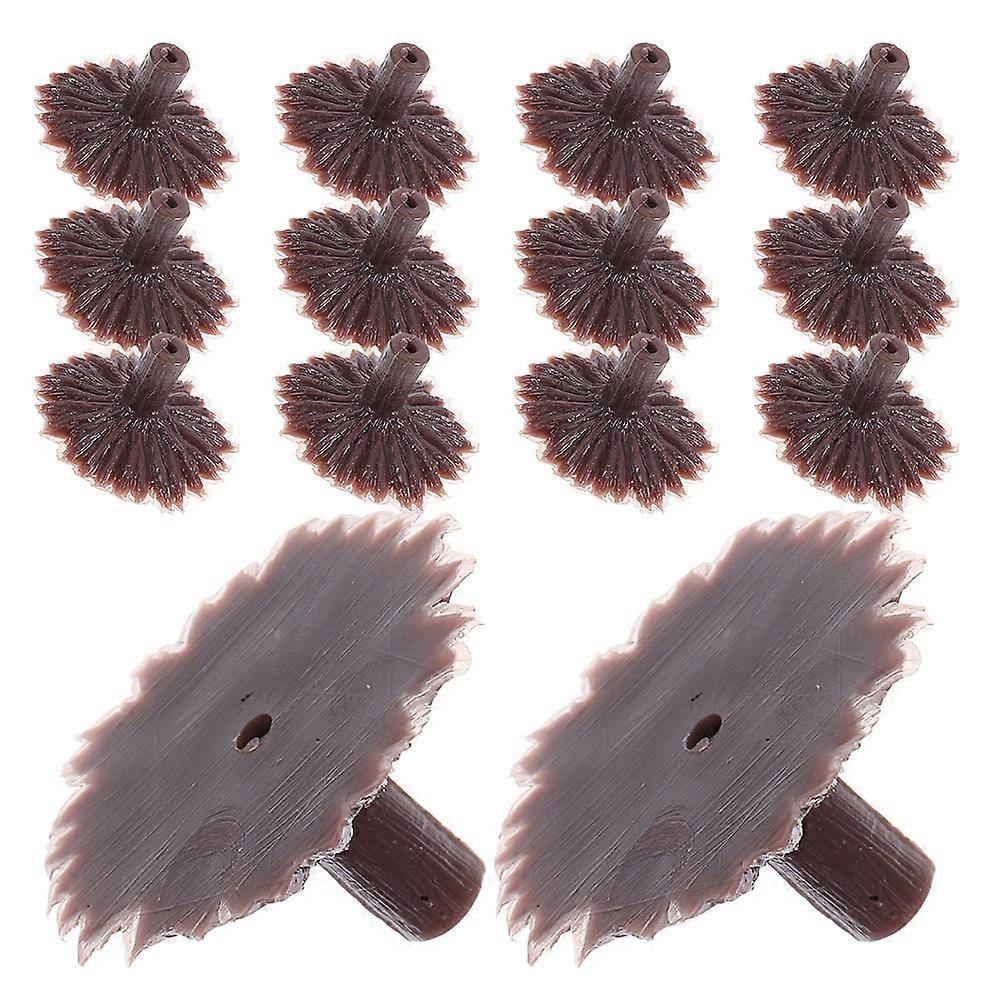 Artificial Tree Base Square Miniature Model Tree Bases for Diorama Brown Plastic Enhance Authenticity 70Pcs