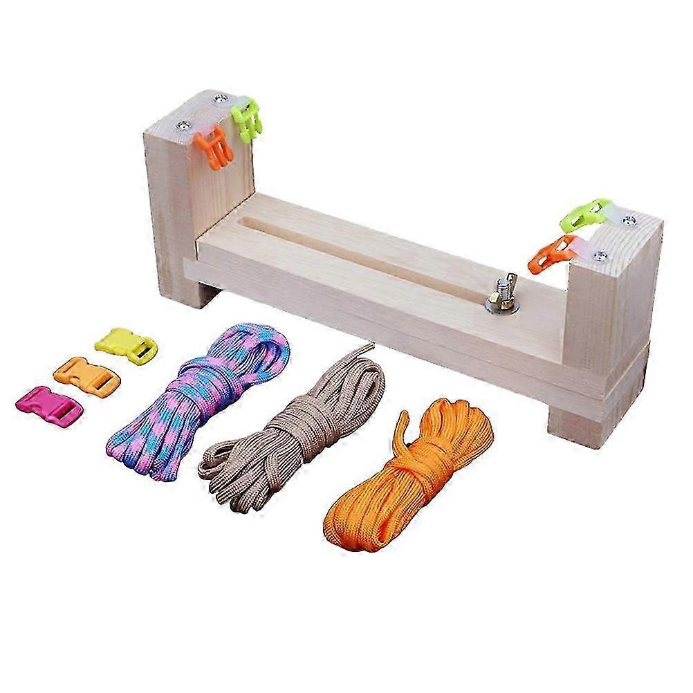 DIY Craft Wood Bracelet Maker Tool for Weaving Lanyards 3Pcs Set Kit