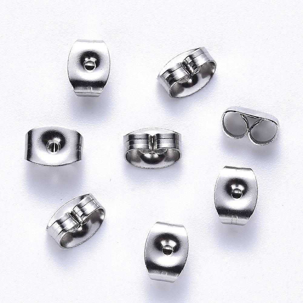 200Pcs Stainless Steel Ear Nuts Earring Backs Butterfly Earring Backs for Post Earrings Locking Earring Backs for Post Stud Backs