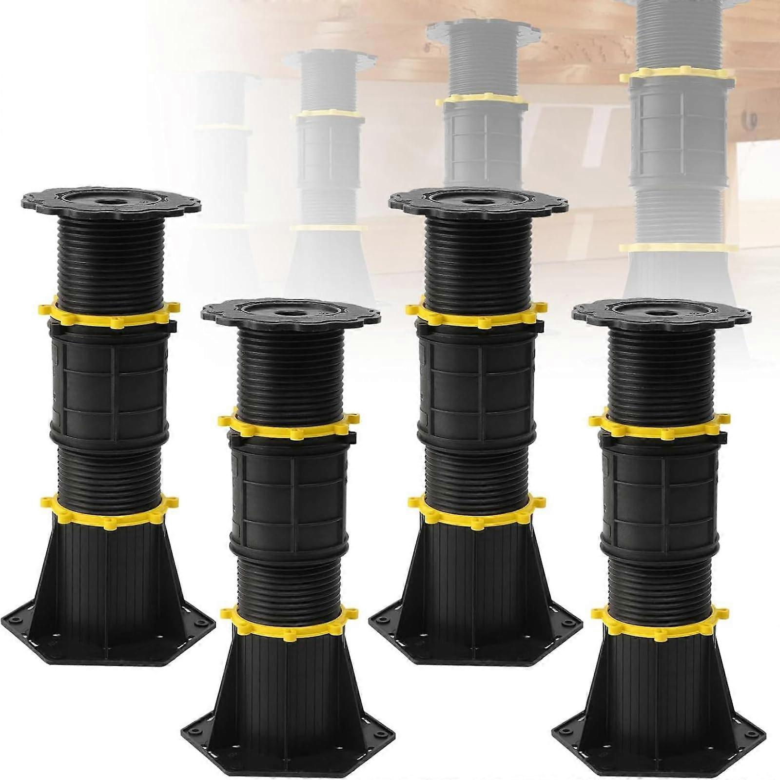 Adjustable Height Bed Frame Support Legs 7.913in 4pcs Heavy Duty NoDrill AntiWobble Design