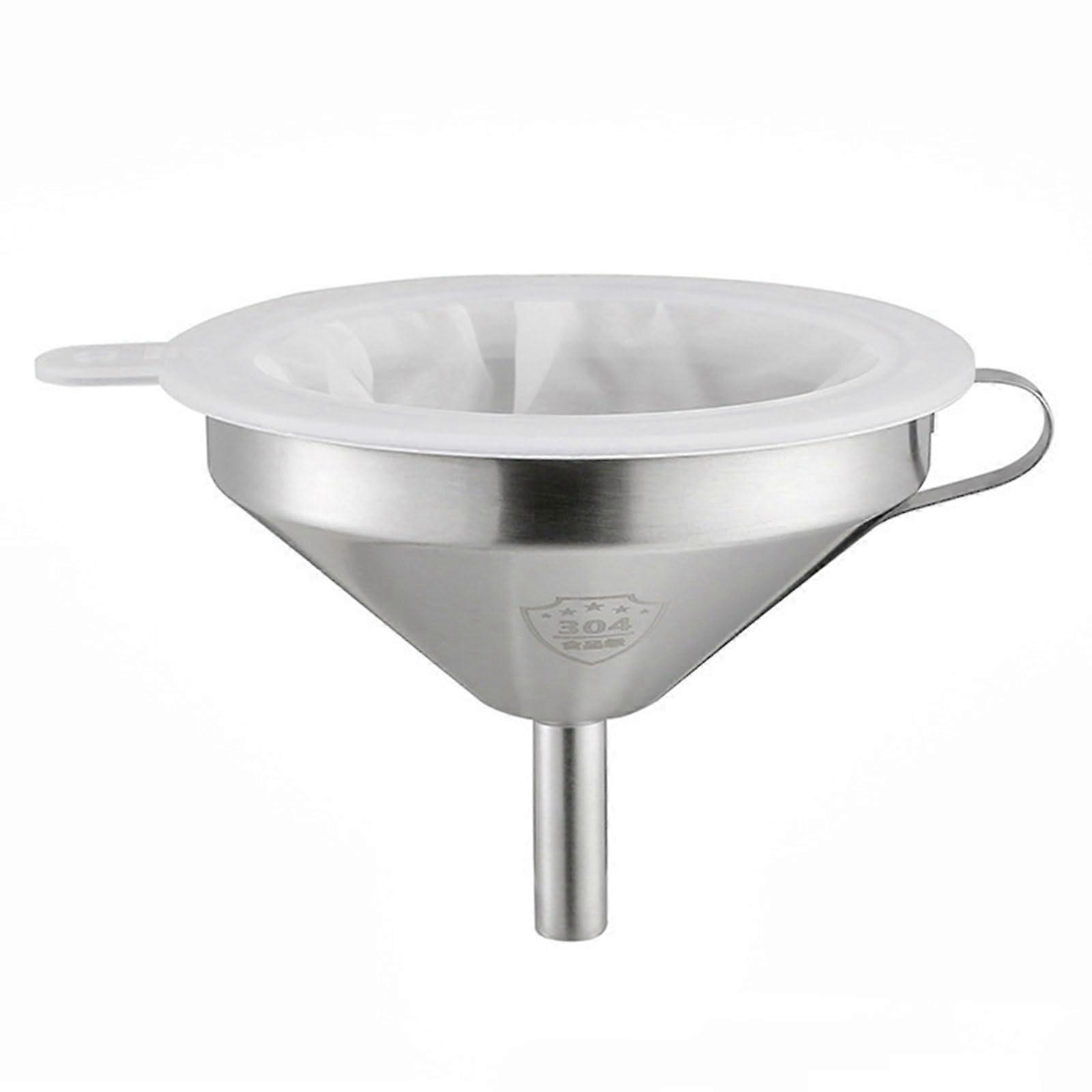 Stainless Steel Kitchen Funnel with Detachable Strainer and MultiSize Screens for Cooking