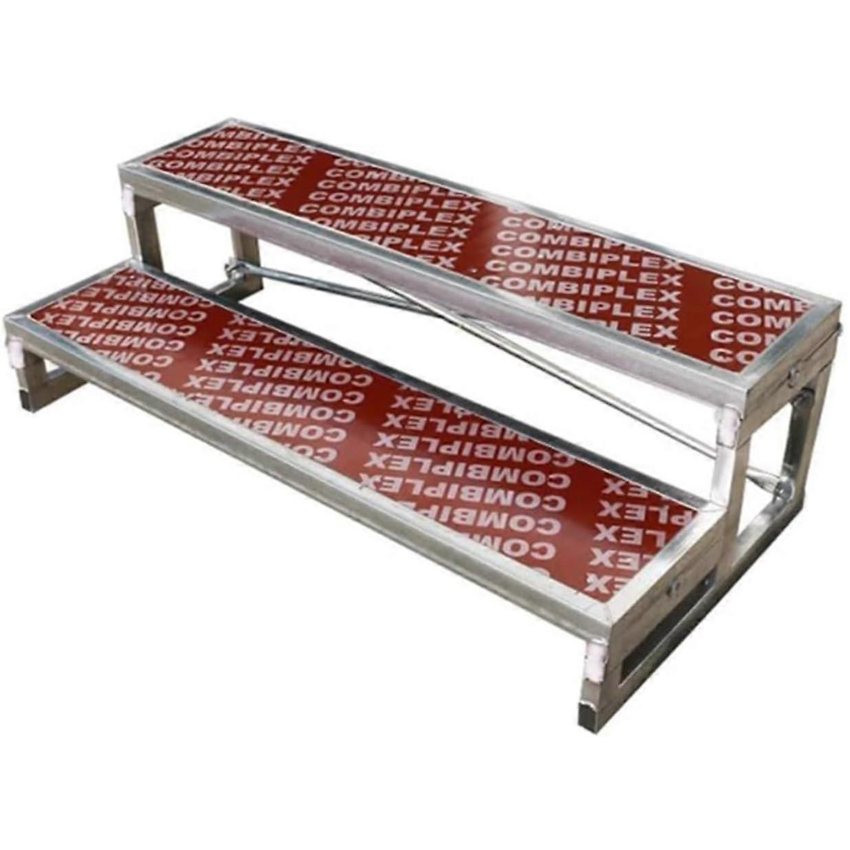 2 Tier Choral Risers with Steel Frame,  Load Capacity, Quick Assembly, Waterproof Stage Platforms for Events