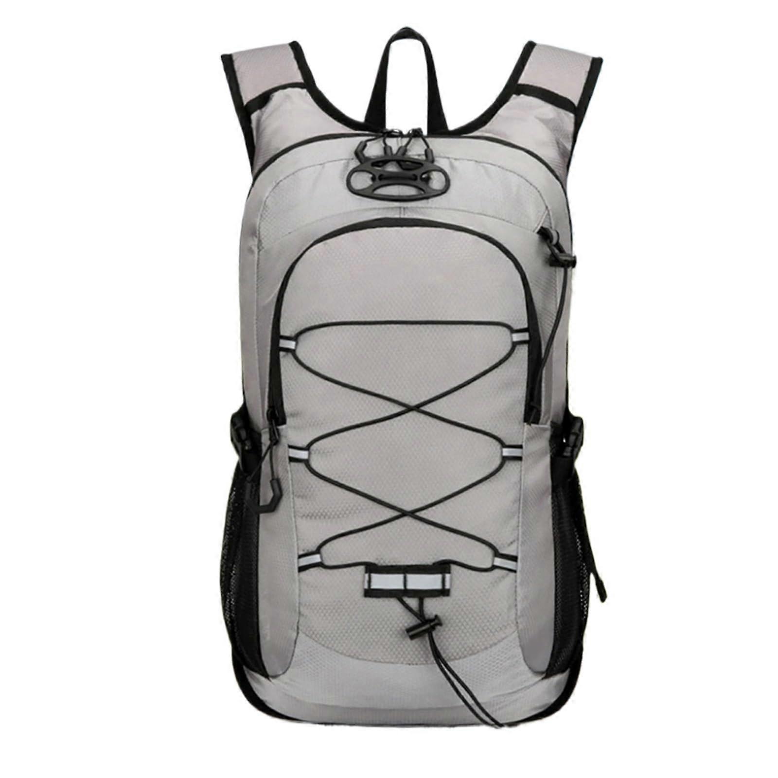Cycling Backpack Lightweight Waterproof Breathable Hydration Pack for Hiking Running Grey