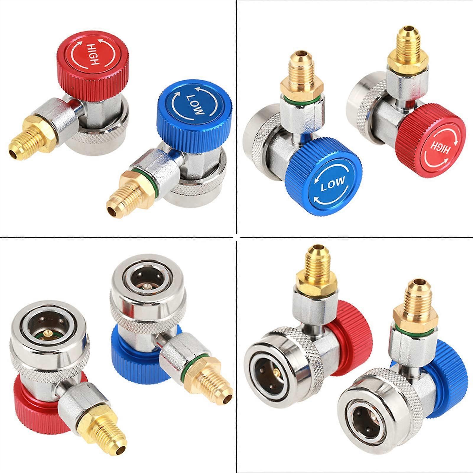 R134a Quick Coupler AC Service Adapter with LeakProof Connection and Protective Safety Sleeve