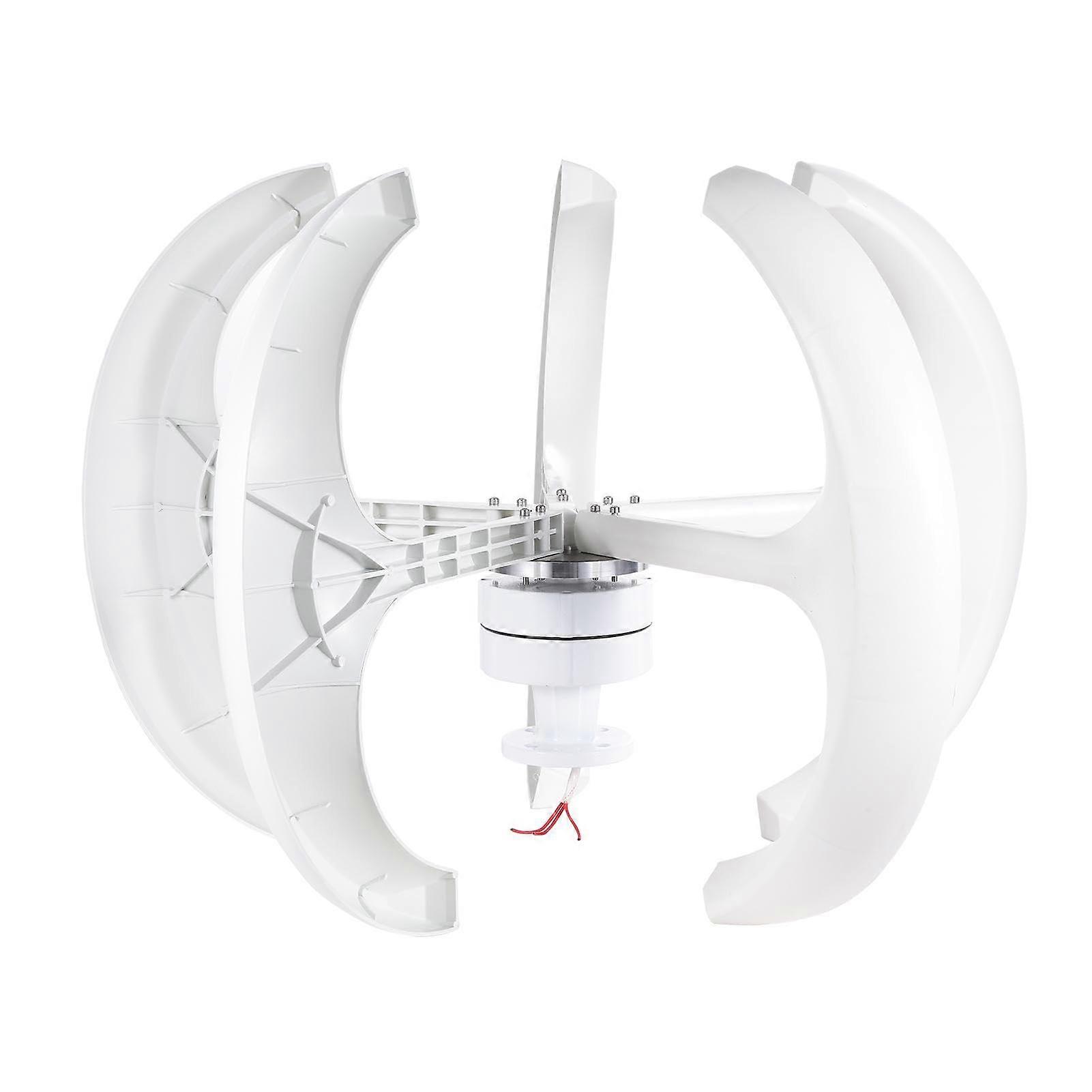 1200W 24V Vertical Axis Wind Turbine with FiveLeaf Rotor, Home Wind Generator Kit for Off Grid Use