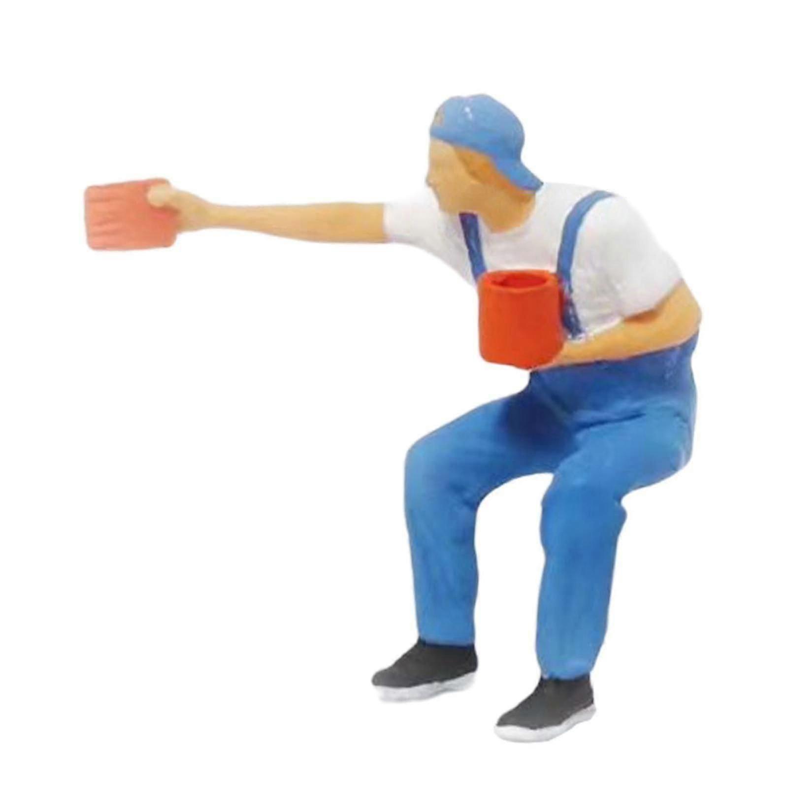 1:64 Scale Miniature Painter Model Figures Street Scene For Sand Table Scene A