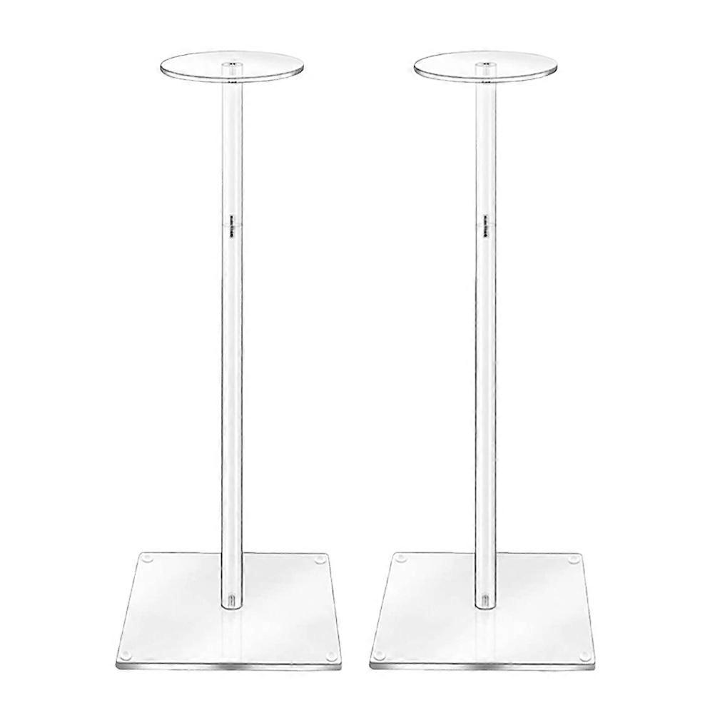 Hat Display Stand Acrylic Adjustable Height Clear 2Pcs Wig Display Rack