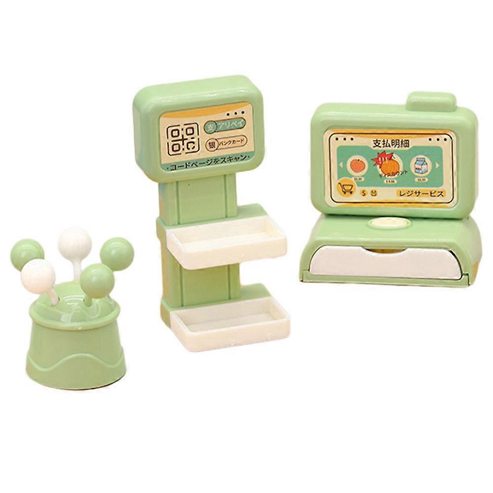 Simulation Cash Register Model for Interactive Play with 4Sets Plastic Toy