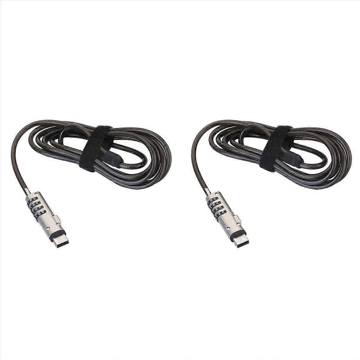 2X USB Password Lock Computer Lock Password Protection Anti-Theft Lock Universal Laptop Computer Pas