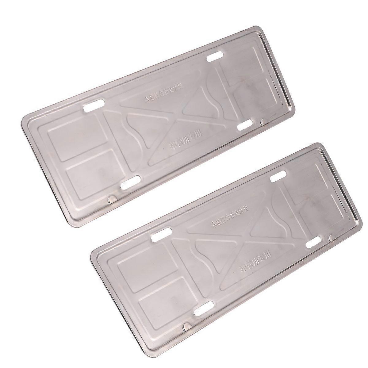 2Pcs Stainless Steel License Plate Frame for Car Model