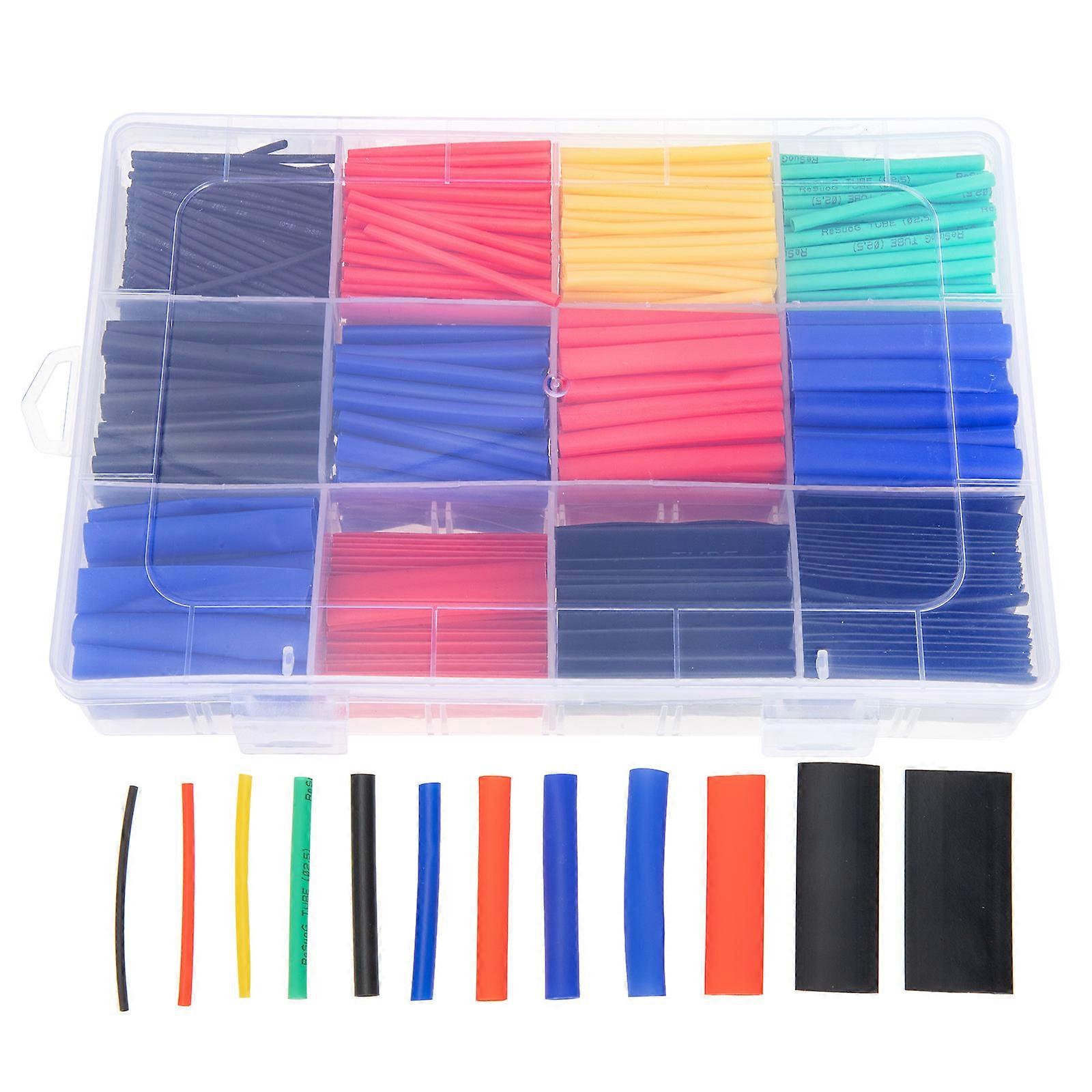 Electrical Cable Shrink Tubing for Mechanical Protection 800Pcs Assorted