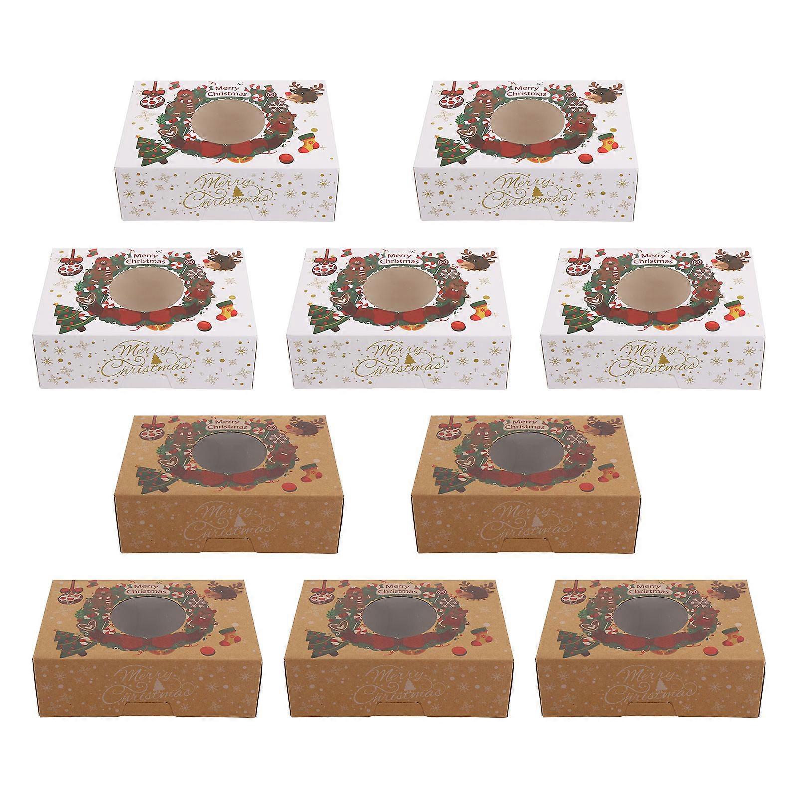 Christmas Cake Box Large for Storage 36Pcs Assorted Color Cake Packaging