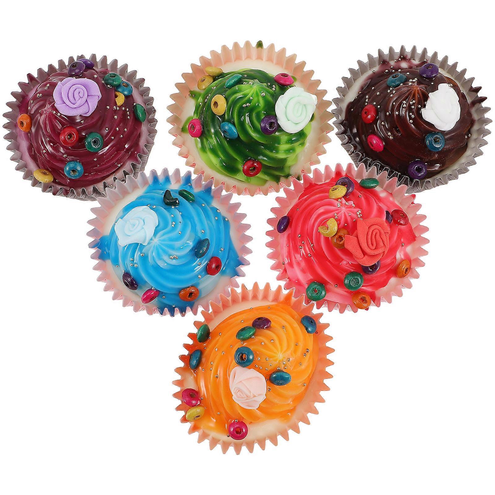 Cake Models Round Cupcake Display Props for Kids 24Pcs Pack
