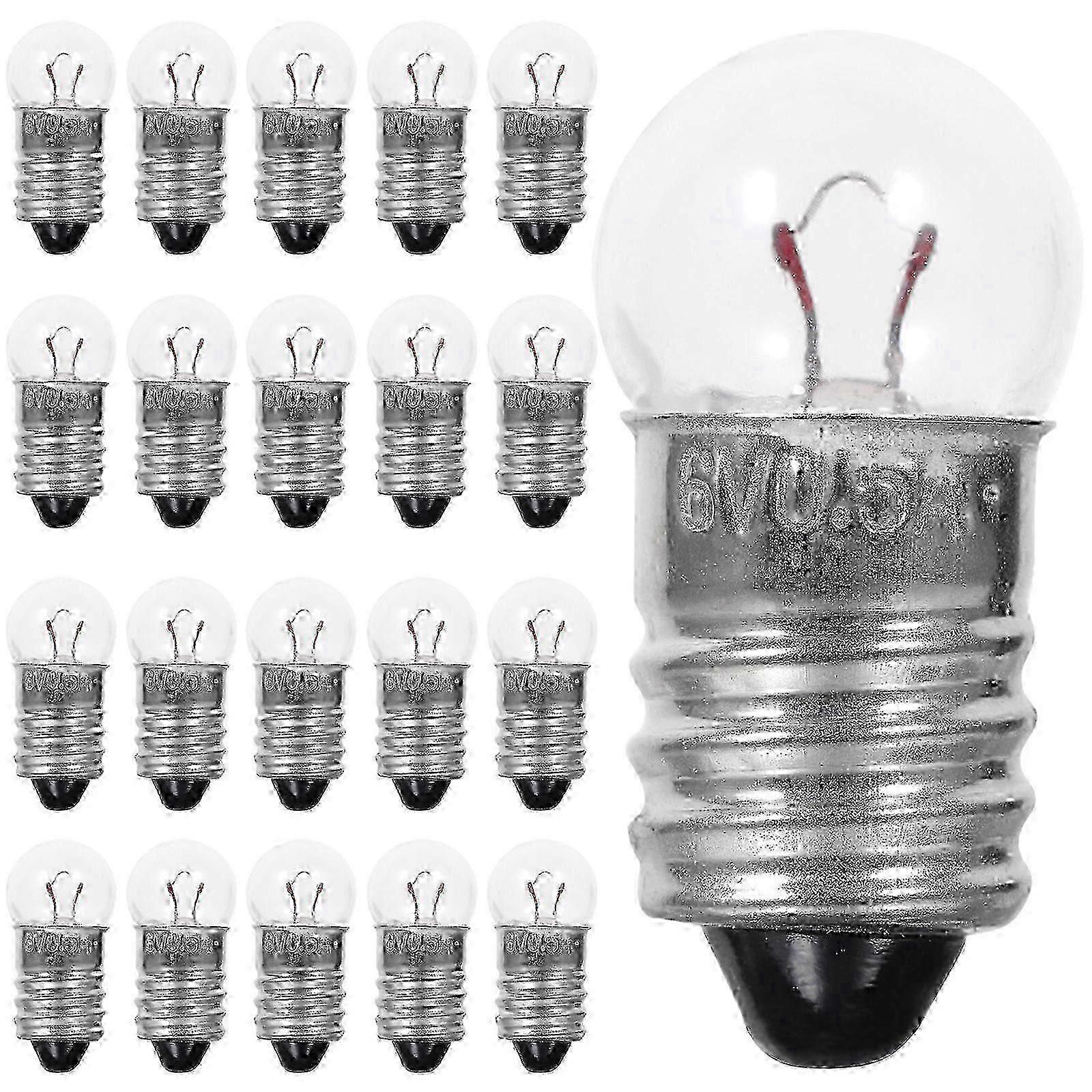 2025 50pcs Tiny Light Bulb 6v E10 Light Socket Round Light Bulb For Experiment Edition 0228