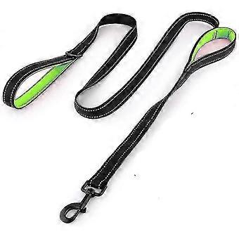 Large and medium dog leash with reflective nylon double layer