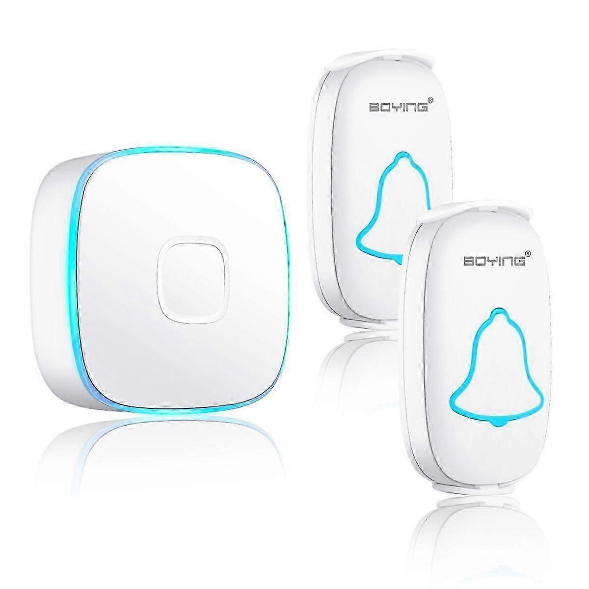 Wireless Doorbell, Smart, 2 to 1 Receiver, Multi-Button, Adjustable Ringtone