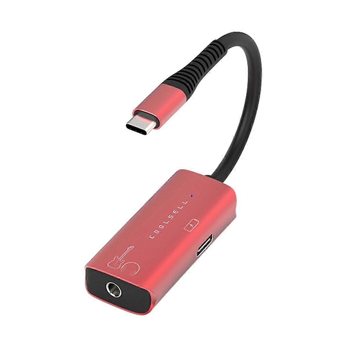 Audio Interface for Guitar, TYPE-C to 3.5mm Guitar Interface for Recording, Pocket Microphone Interface