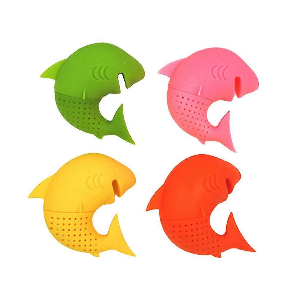 Silicone Tea Diffuser Shark Design Tea Filter for Loose Leaf 2Pcs Random Color