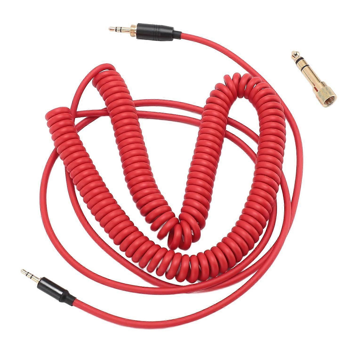 Replacement Coiled Headset Cable Gold Plated Connectors for