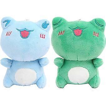 2pcs Small Stuffed Animals Pendant Plush Frog Animal Doll Pendant for Keychain Bag