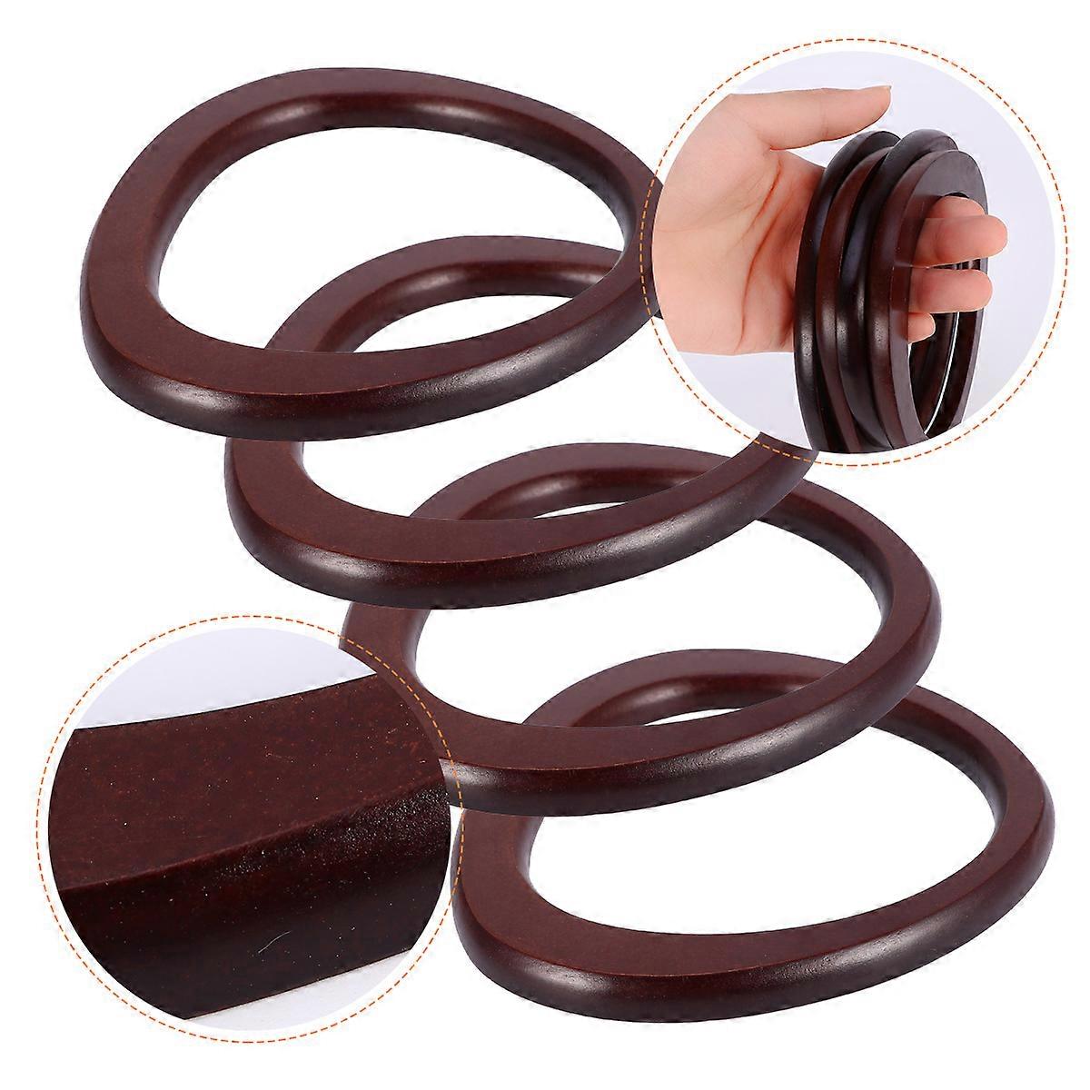 Solid Wood Oval Shape Handbag Handles Wooden Patchwork Bag Frame Hangers