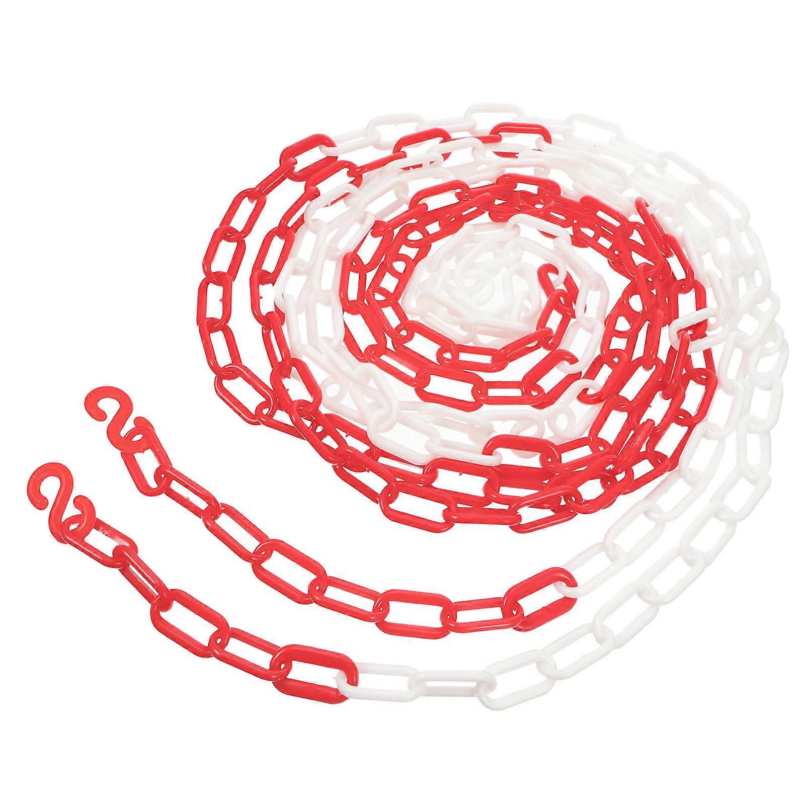 Caution Security Chain Plastic Safety Barrier for Road Use 4Pcs Red Chains