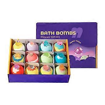 Exciting 12Pcs Themed Bath Ball Gift Set With Fast Dissolving Formulas Perfect For Family Bonding Playful Bath Time Multicolor