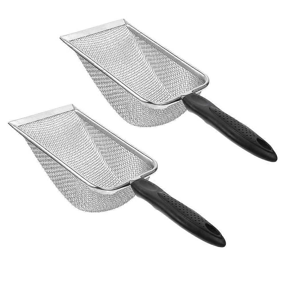 Stainless Litter Reptile Scooper for Efficient Cleaning 2Pcs Set