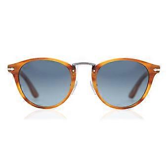 Persol PO3108S TYPEWRITER Polarized 960/S3 Full Rim Striped Brown Men Oval Sunglasses UV3 Polarized Original