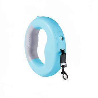 Automatic Retractable Dog Lead with ABS Lamp, 3 Metre Traction Rope, Blue Pet Carrier Equipment
