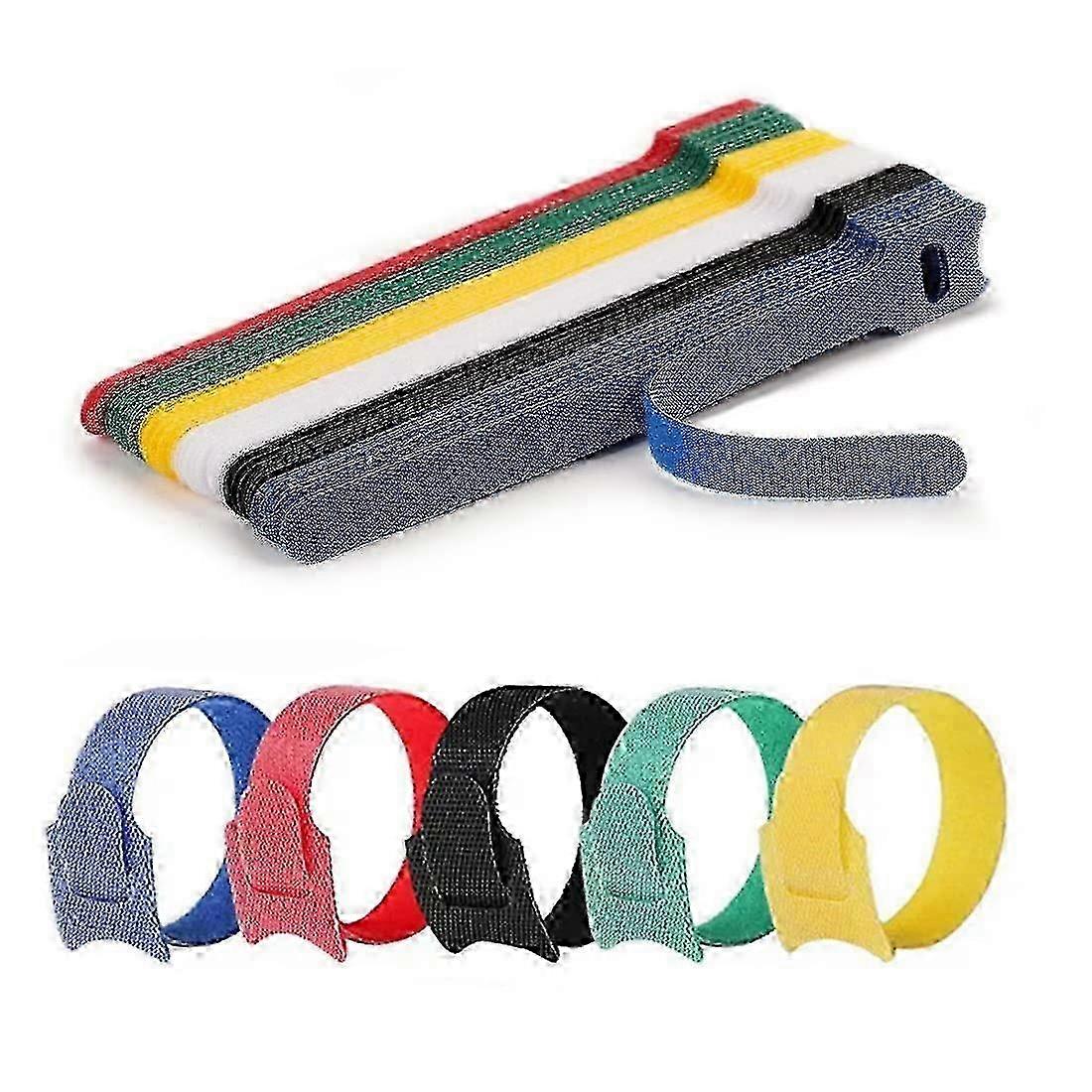 60 Pcs Cable Ties 15cm Reusable Adjustable Cable Ties Hook and Loop Cable Straps