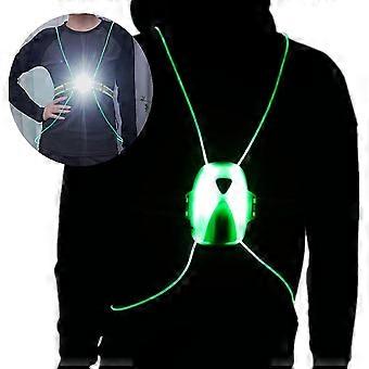 Reflecterend hardloopvest met koplampen, verstelbare hardlooplichten voor hardlopers, jogger reflecterend