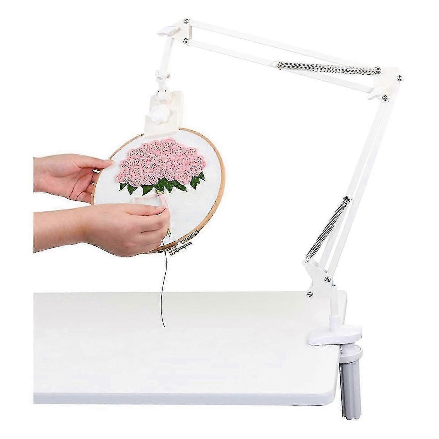 Adjustable Embroidery Stand - 360 Degree compatible with Needle Point Projects, A