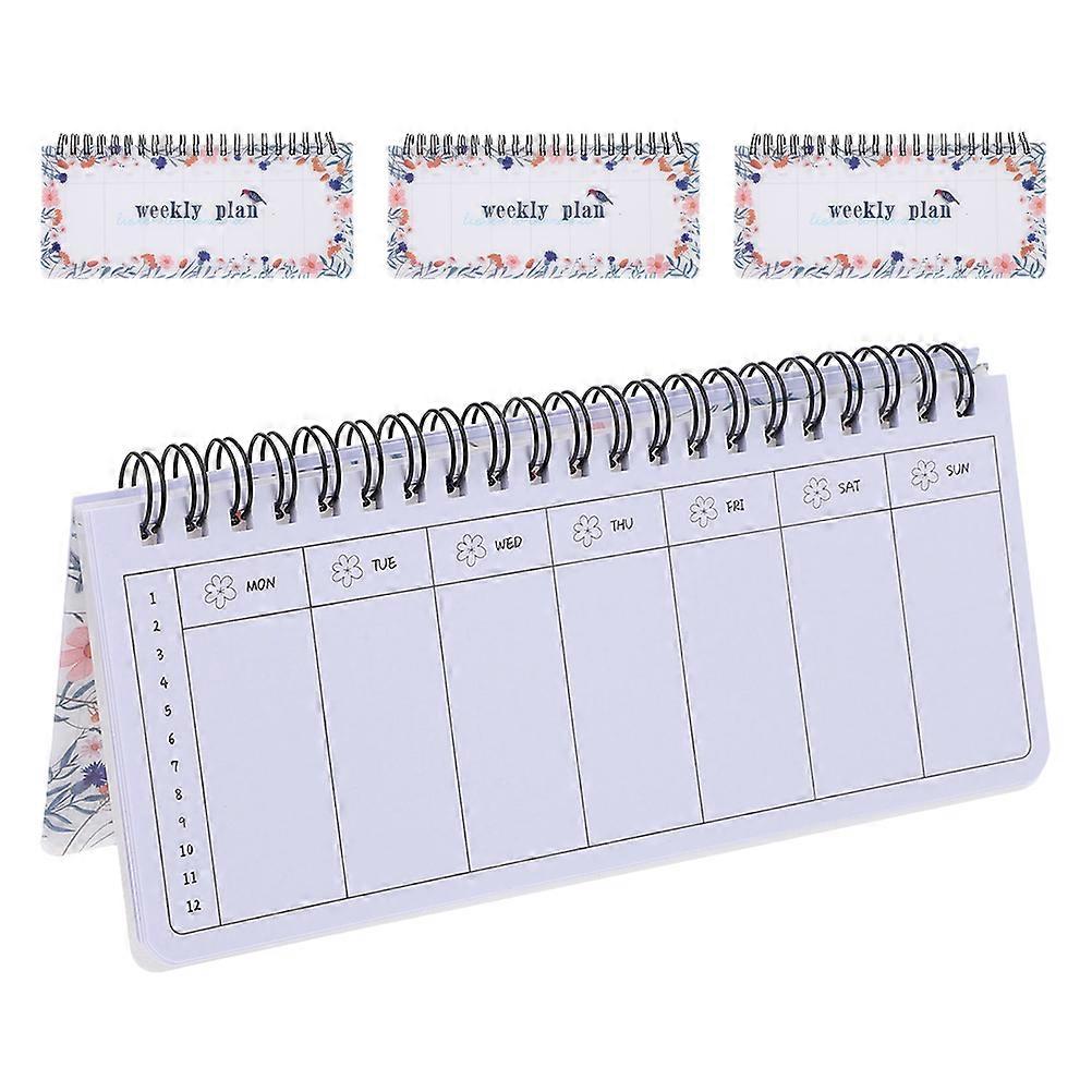 Weekly Planner Notepad Compact for Writing 4Pcs Spiral Flip to Do List Notepad