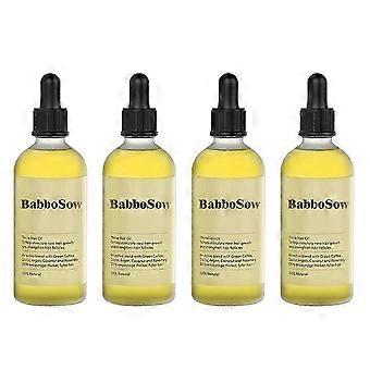 4x BabboSow Essentiële Olie voor Haardichtheid, PURC Olie voor Haargroei, Natuurlijke Essentiële Olie voor Haardichtheid - yzgl