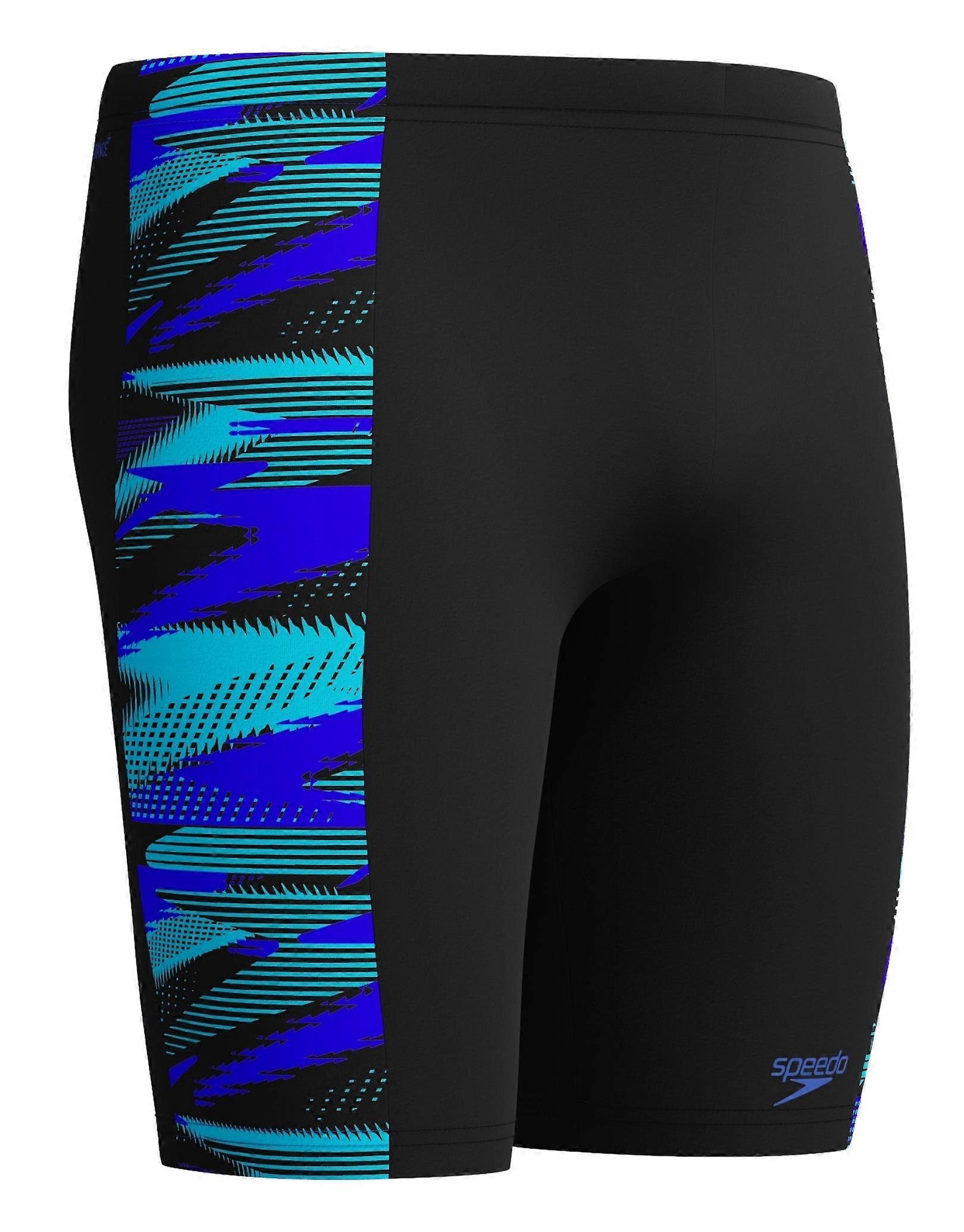 Speedo Hyperboom Panel Swim Jammers - Black/Blue