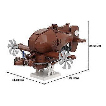 Moc Tiger Motte Boot Modell Steine Upgrade Mini Tiger Motte Raumschiff Bausteine Set Lernspielzeug für Kind Geburtstagsgeschenk