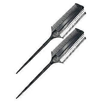 2pcs Double Sided Hair Coloring Brushes Hair Comb Hair Treatment Comb Hair Dye Brush Portable Hair Tint Brush for Home DIY Salon Baber