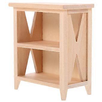 Miniature Dollhouse Cabinet Wooden Cupboard for Decoration 4Pcs Set