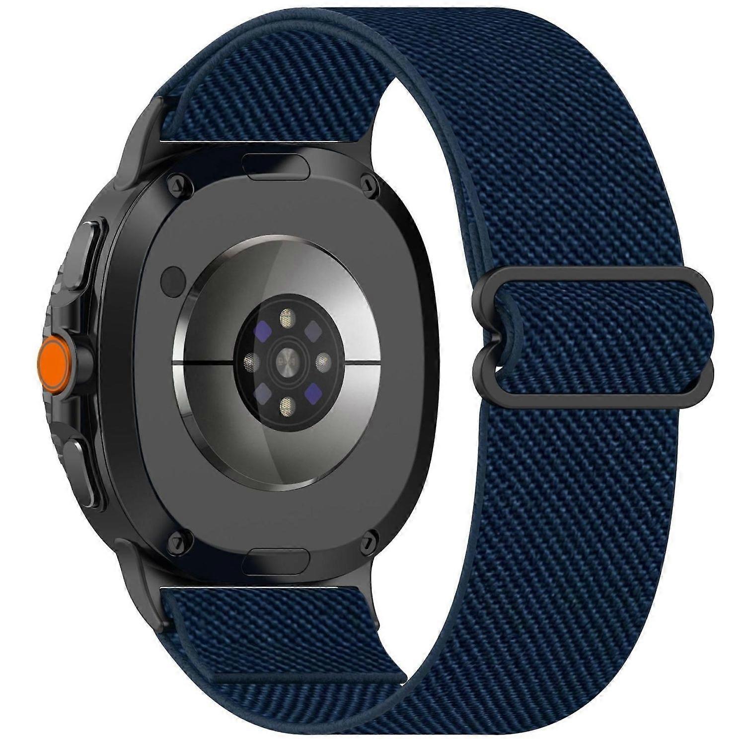 Elastic Nylon Ethnic Design Strap for Samsung Galaxy Watch 8 / 8 Classic, Blue
