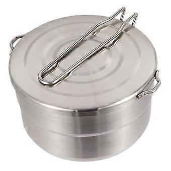 Stainless Steel Camping Cookware Pot with Foldable Handle, Lightweight NonStick for Hiking and Picnic